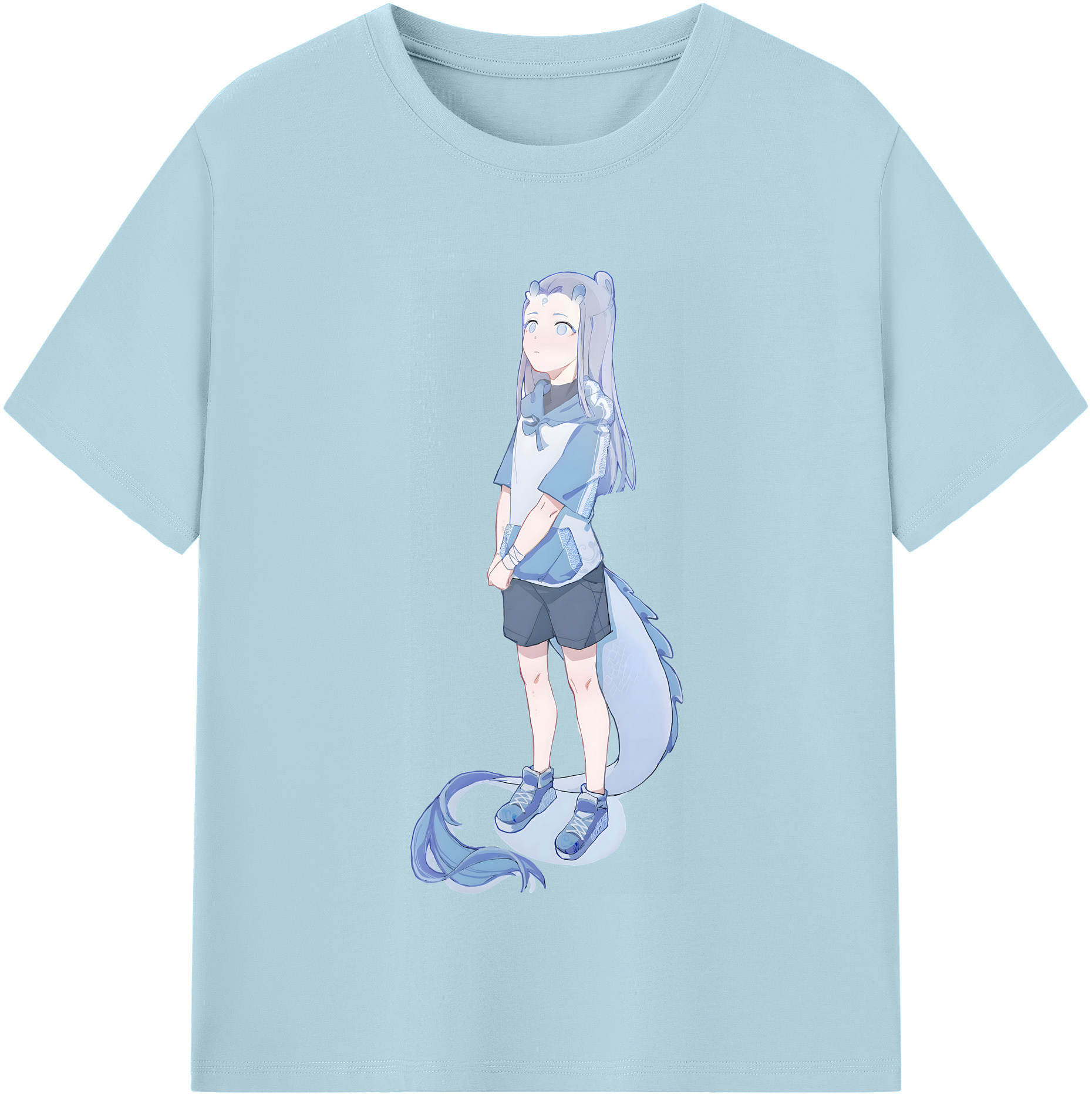 （画像用） Ne Zha 2 ナタ 魔童の大暴れ 綿100％半袖Tシャツ（フロントプリント）